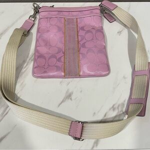 Coach Pink and Cream Crossbody Bag
